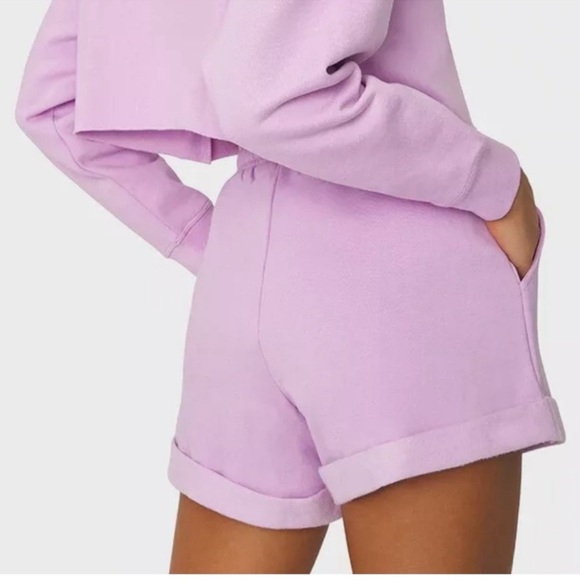 WeWoreWhat High Waist Shorts Women’s Lavender Athleisure - Picture 6 of 7
